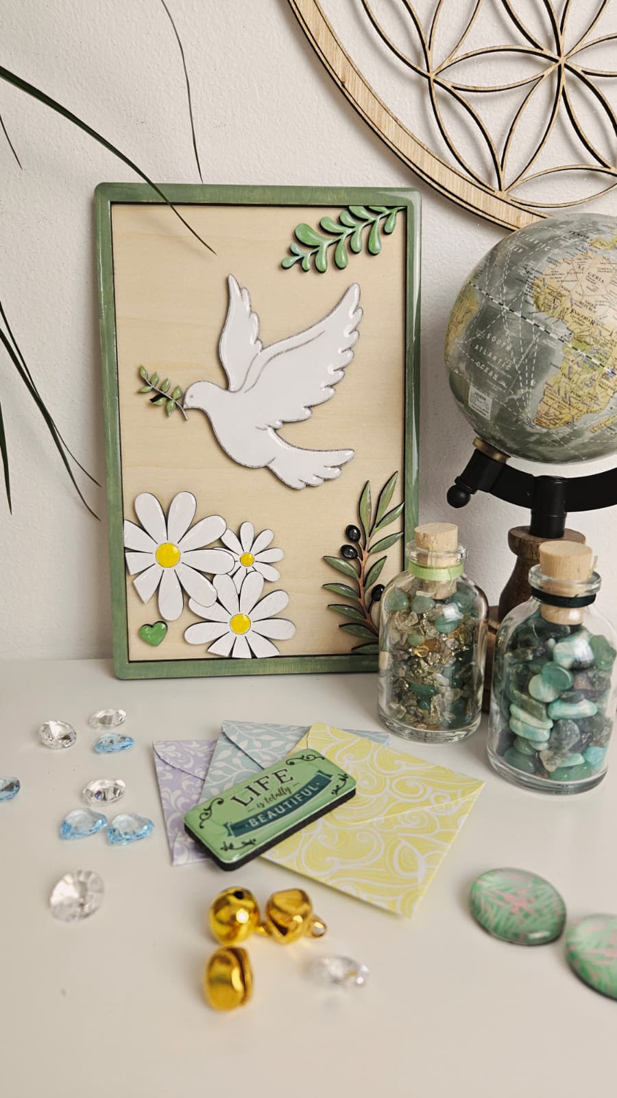 Cadre enchanté – La Colombe et les Marguerites – Image 2